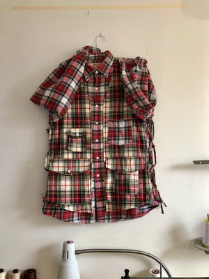 Reworked - Red plaid Shirt