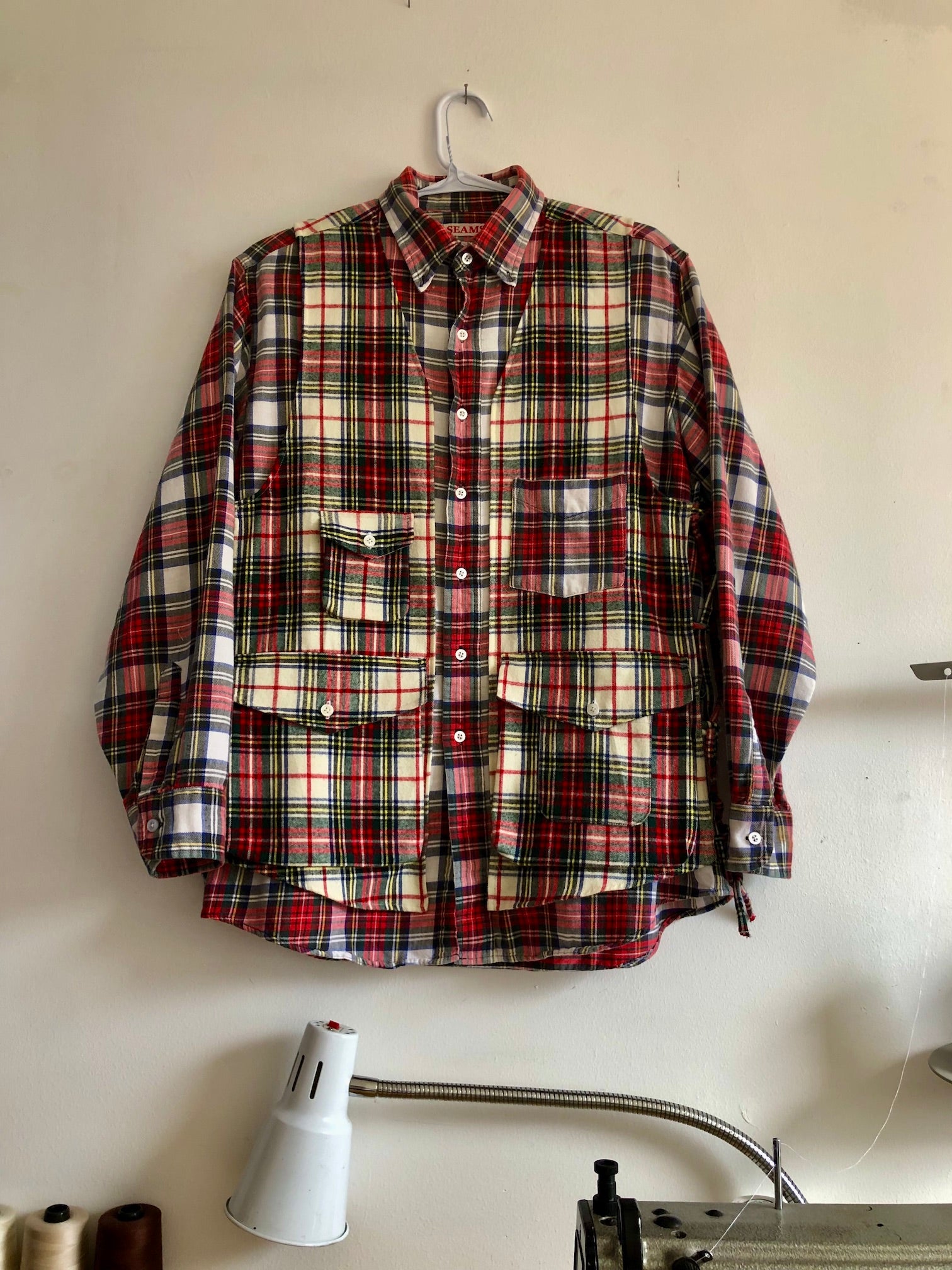 Reworked - Red plaid Shirt